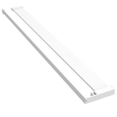 vidaXL Walk-in Shower Wall with Shelf White 100x195 cm ESG Glass&Aluminium