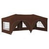 vidaXL Pop-up Party Tent 575 x 288 x 245 cm Brown Oxford Fabric