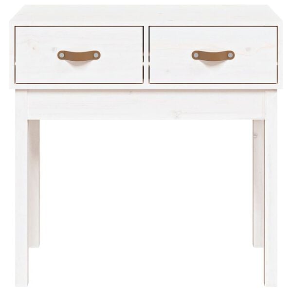 vidaXL Console Table White 76.5x40x75 cm Solid Wood Pine