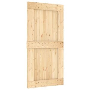 vidaXL Sliding Door NARVIK Natural and Black