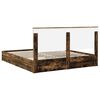 vidaXL Storage Bed with Drawer Smoked Oak 180 x 200 cm Engineered Wood