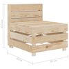 vidaXL Garden Pallet Sofa Wood