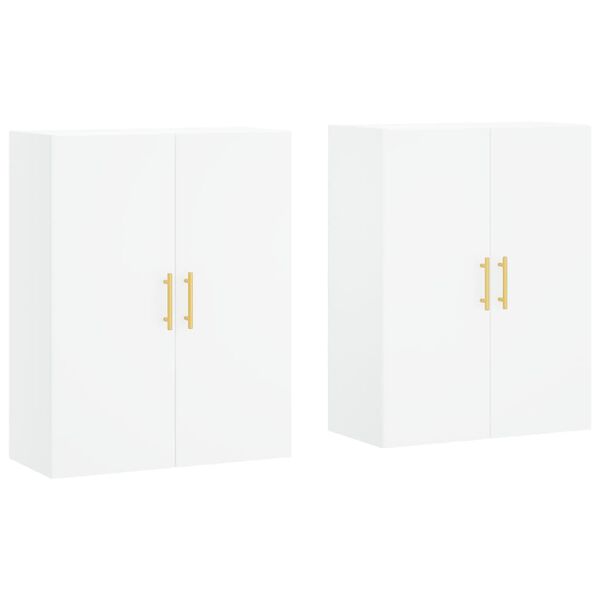 vidaXL Wall Mounted Cabinets 2 pcs White 69.5x34x90 cm