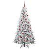 vidaXL Artificial Hinged Christmas Tree Green 180 cm PE and PVC
