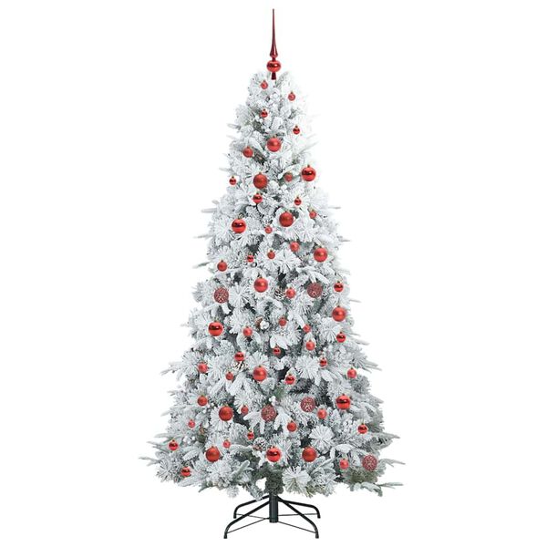 vidaXL Artificial Hinged Christmas Tree Green 180 cm PE and PVC