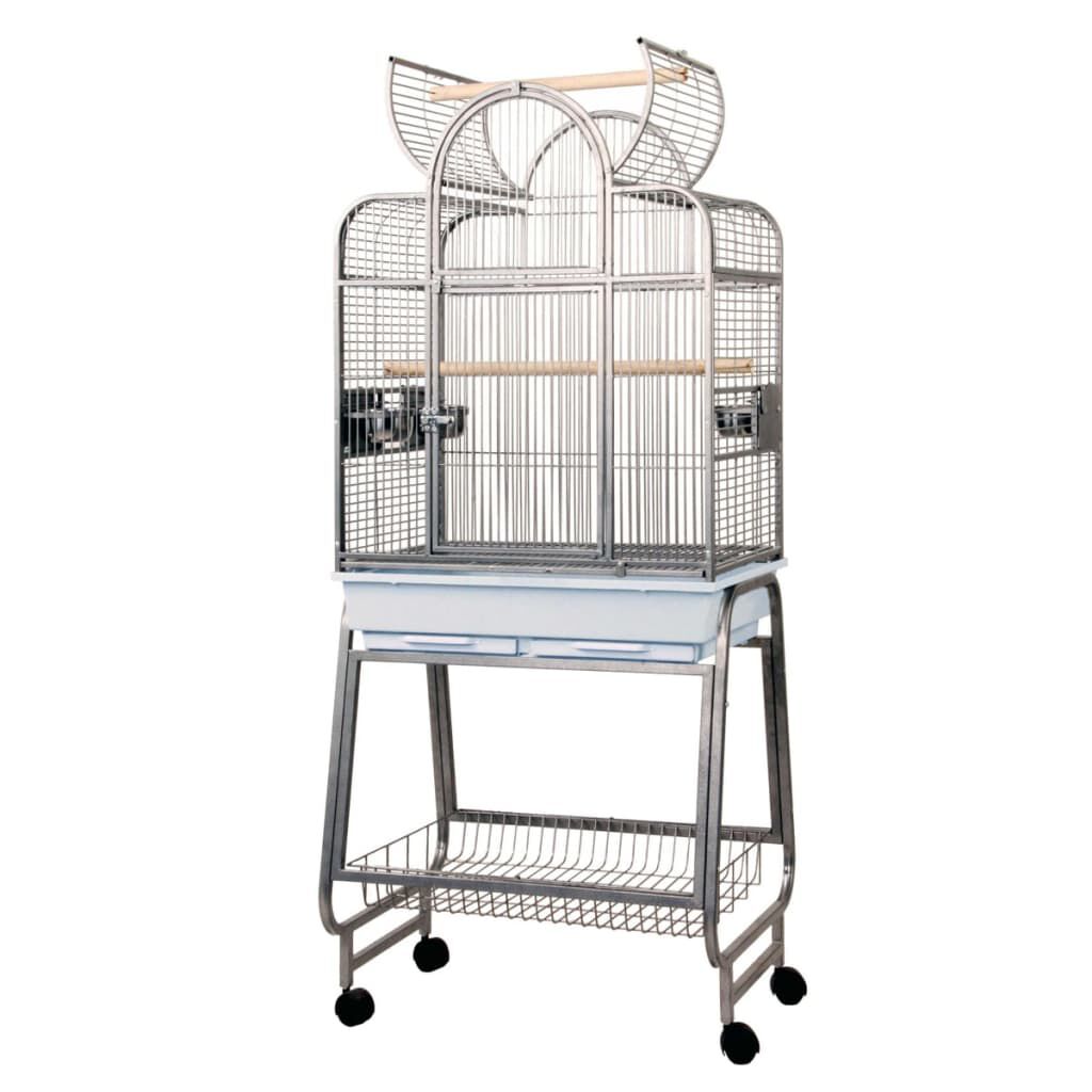 White deals parrot cage