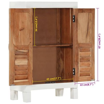 vidaXL Sideboard White 55x30x90 cm Solid Wood Acacia
