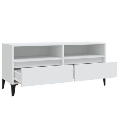 vidaXL TV Cabinet White 100x34.5x44.5 cm Engineered Wood
