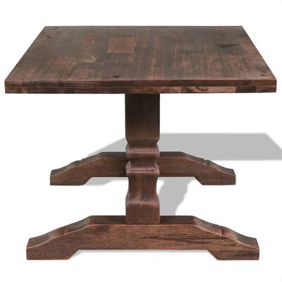 vidaXL Pedestal Coffee Table Solid Acacia Wood 100x60x45 cm