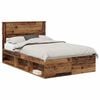 vidaXL Bed Frame Plain Old Wood 135 x 190 cm Solid Pine Wood