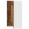 vidaXL Hanging Cabinet with Door Old Wood and White 57 x 57 x 100 cm