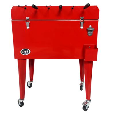 AXI Cooler with Football Table 65 L Red