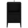 vidaXL Bedside Table Black Oak 39.5 x 30 x 50 cm Engineered Wood