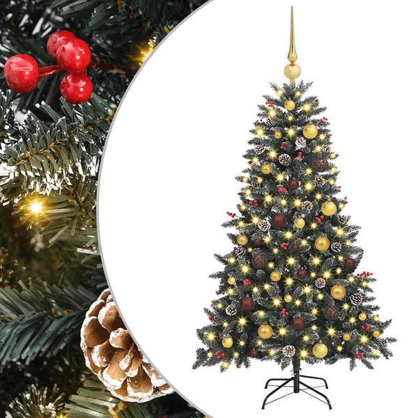 vidaXL Artificial Christmas Tree with 150 LEDs with Stand Green 150 cm
