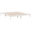vidaXL Extra Long Bed Frame without Mattress White 200x210 cm Solid Wood Pine