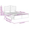 vidaXL Storage Bed with Headboard White 140 x 190 cm Engineered Wood