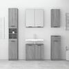 vidaXL 5 Piece Bathroom Cabinet Set Grey Sonoma Engineered Wood