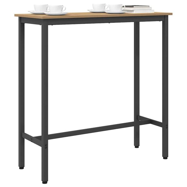 vidaXL Table Artisan Oak 100 x 40 x 100.5 cm Engineered Wood and Steel