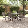 vidaXL Garden Dining Set 7 pcs Bronze Aluminium