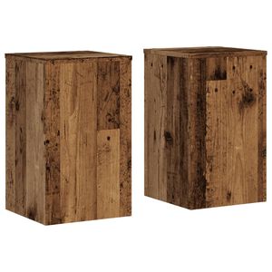 vidaXL Plant Stands 2 pcs Old Wood 30x30x50 cm Engineered wood