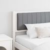 vidaXL Upholstered Headboard White 200 cm Solid Pine Wood