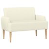 vidaXL Loveseat with Button Tufted Cream 116 x 67 x 81 cm