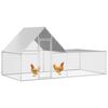 vidaXL Chicken Coop 4x2x2 m Galvanised Steel