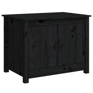 vidaXL Coffee Table | Black | Solid Pine Wood | Medium | Coffee Table