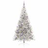 vidaXL Artificial Pre-lit Christmas Tree Silver 240 cm PET