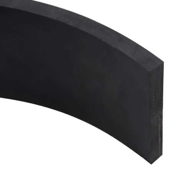 vidaXL Rubber Edge for Snow Plow Black 80x10x1 cm