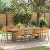 vidaXL Garden Dining Set 11 pcs Grey and Brown Poly Rattan