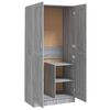 vidaXL Wardrobe Grey Sonoma 82.5x51.5x180 cm Engineered Wood
