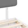 vidaXL Bed Frame with Upholstered Headboard Light Grey 140 x 200 cm