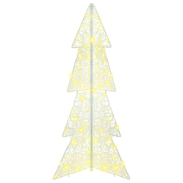 vidaXL Christmas Tree with 100 LEDs Warm White 120 cm Acrylic