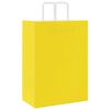 vidaXL Paper Bags 50 pcs with Handles Yellow 32x17x44 cm