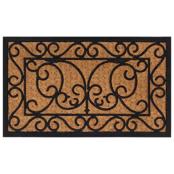 vidaXL Door Mat Rectangular 45x75 cm Rubber and Coir