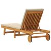vidaXL Sun Lounger Reclining Brown 63 x 199 x 85cm Solid Acacia wood