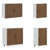 vidaXL 7 Piece Kitchen Cabinet Set Lucca Brown Oak Engineered Wood