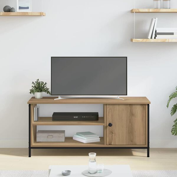 vidaXL TV Cabinet Artisan Oak 100 x 40 x 45 cm Engineered Wood
