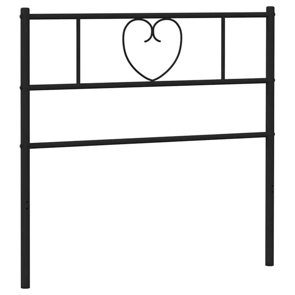 vidaXL Metal Replace Headboard Black 75 cm