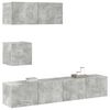 vidaXL 4 Piece TV Cabinet Set Concrete Grey Engineered Wood