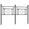 vidaXL Metal Headboard Black 150 cm