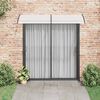 vidaXL Door Canopy Black and Transparent 240x75 cm PC