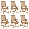 vidaXL Folding Garden Chairs 6 pcs Solid Acacia Wood