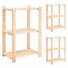 vidaXL 3-Tier Storage Racks 3 pcs 60x38x90 cm Solid Pinewood 150 kg