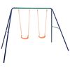 vidaXL Swing Set | Blue | Steel | Medium | Durable | Outdoor Swing Set