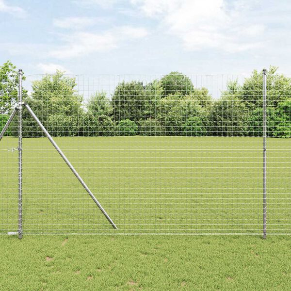 vidaXL Fence Post Other 26 pcs Grey 3.2 x 3.2 x 200 cm Steel