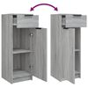 vidaXL 4 Piece Bathroom Cabinet Set Grey Sonoma Engineered Wood
