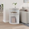 vidaXL End Table High Gloss White 29.6 x 29.6 x 60 cm Engineered Wood