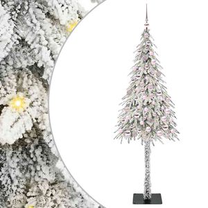 vidaXL Christmas Tree with 300 LEDs White 210 cm PE and Steel